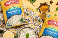 Tasty Bite coconut rice — creamy aroma and subtle sweetness for tropical meals.