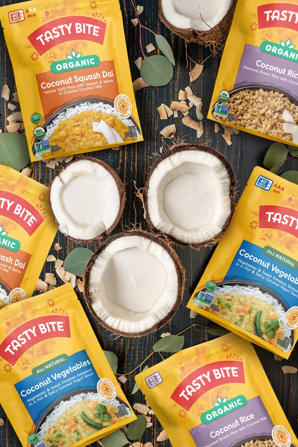 Tasty Bite turmeric rice — vibrant color and warm spice note for curries.