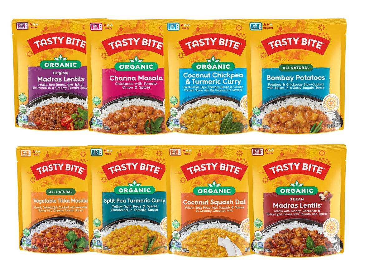 Tasty Bite Madras Lentils variety image—ready-to-heat lunch for busy days.
