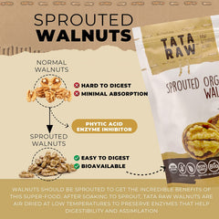 TATA RAW Sprouted Walnuts in bowl ready to eat for a crunchy snack