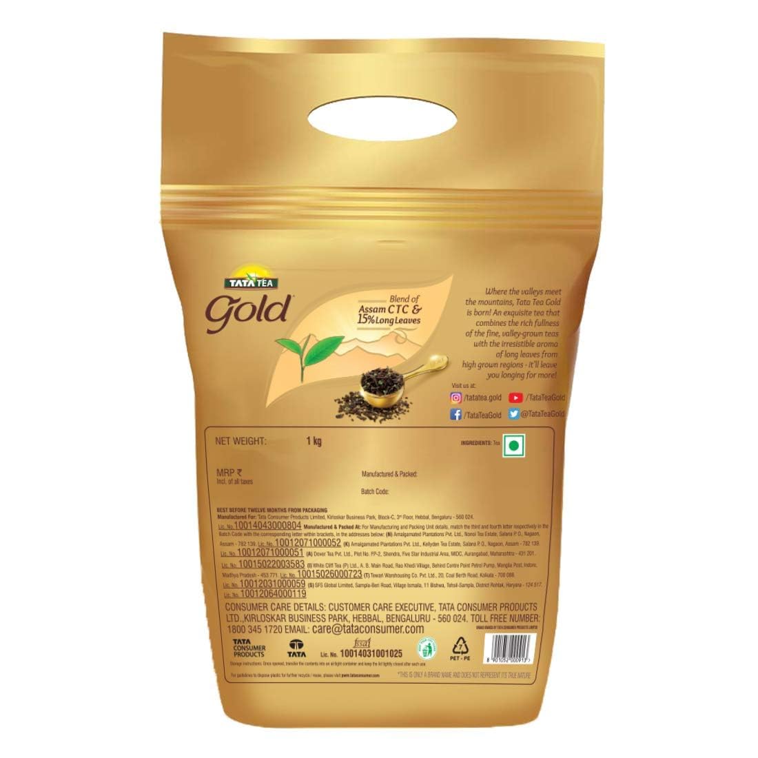 Tata Tea Gold 1000g kitchen scene for daily ritual.
