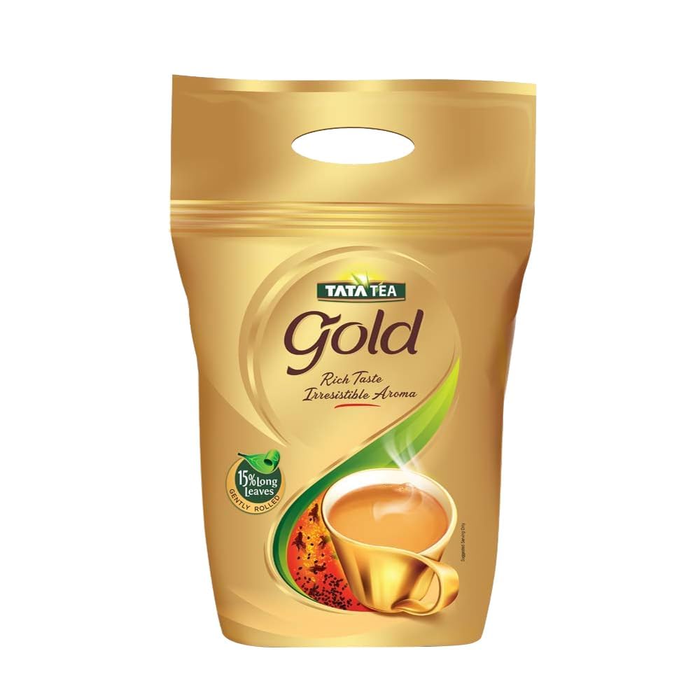Tata Tea Gold 1000g packaging front with freshness seal for daily use.
