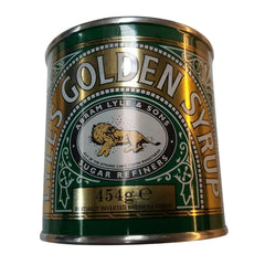 Lyle's Golden Syrup tin front view for rich baking sweetness.