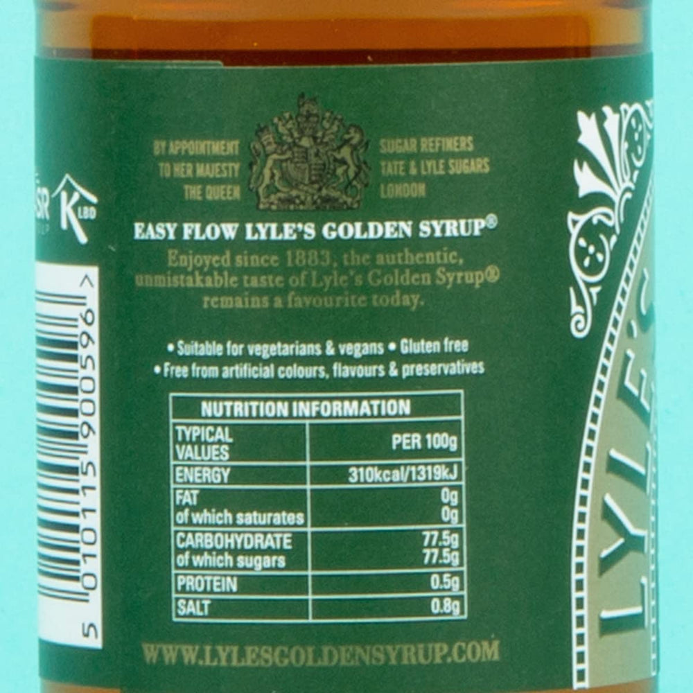 Lyle's Golden Syrup pouring over pancakes for a glossy finish.
