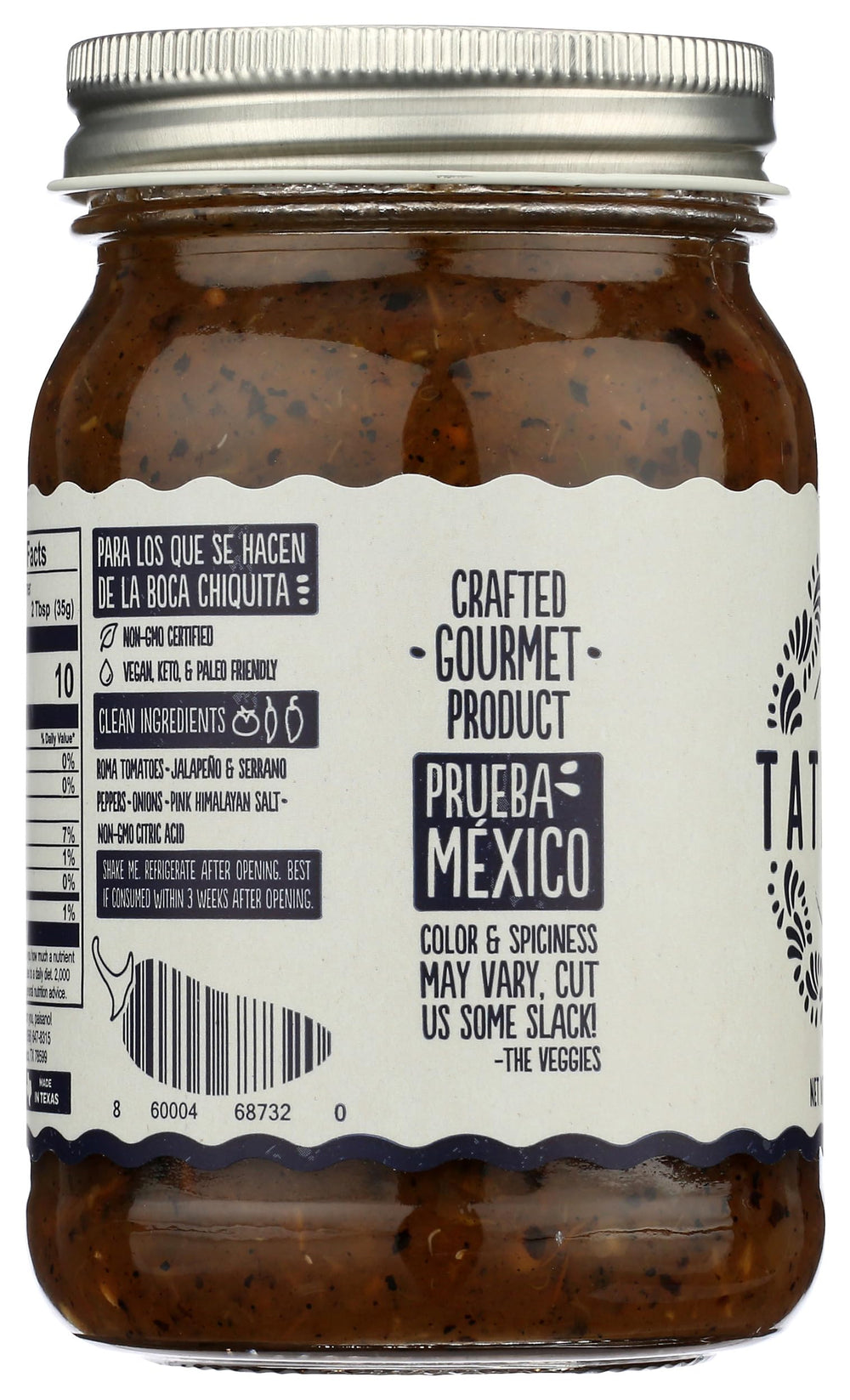 Tatemada Salsa Molcajete ingredients close-up conveying fresh components for bold taste.