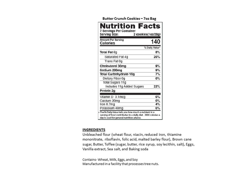 Tate's Butter Crunch Cookies closeup shows buttery toffee and crisp texture