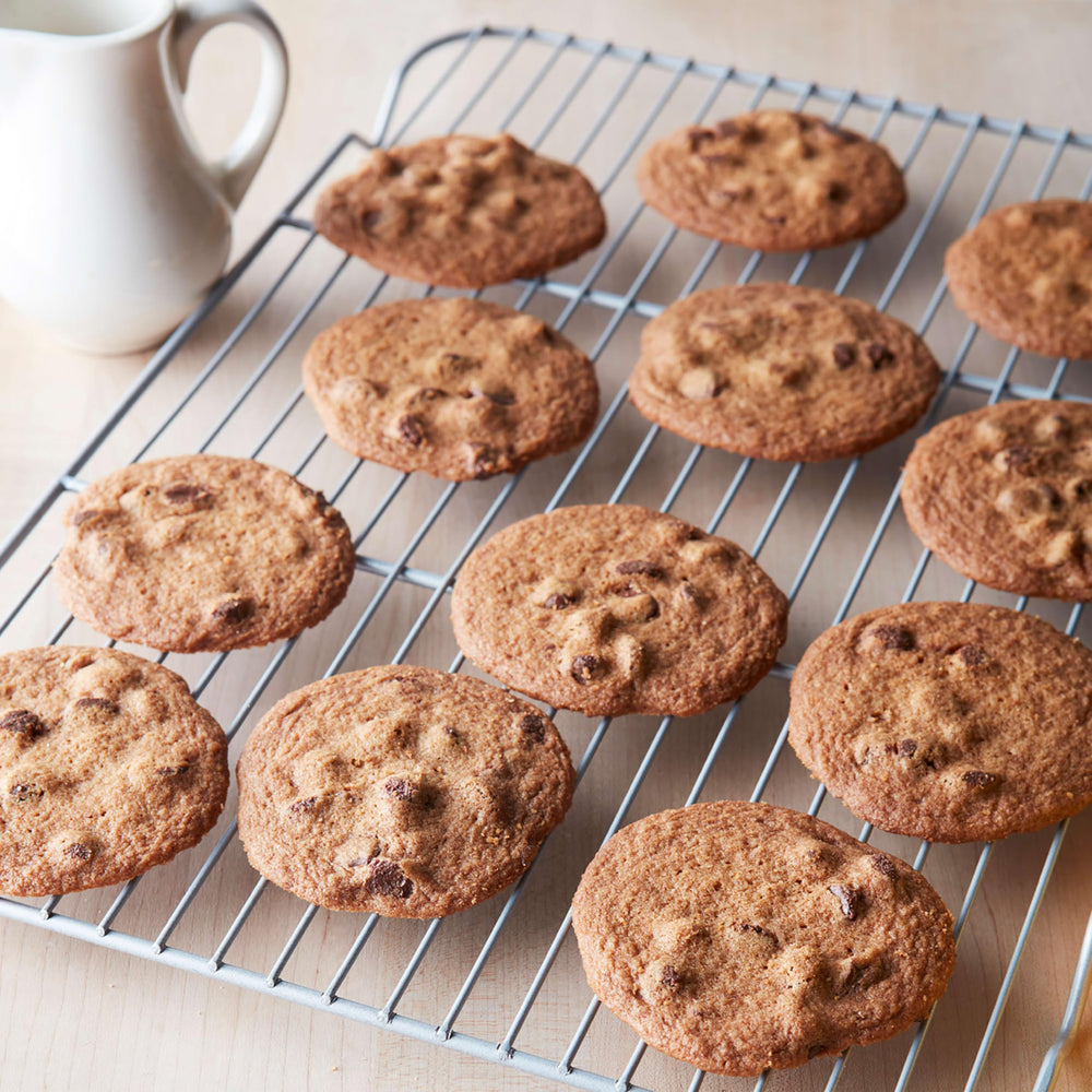 Tate's Bake Shop chocolate chip cookies packaging design highlights classic cookie quality.