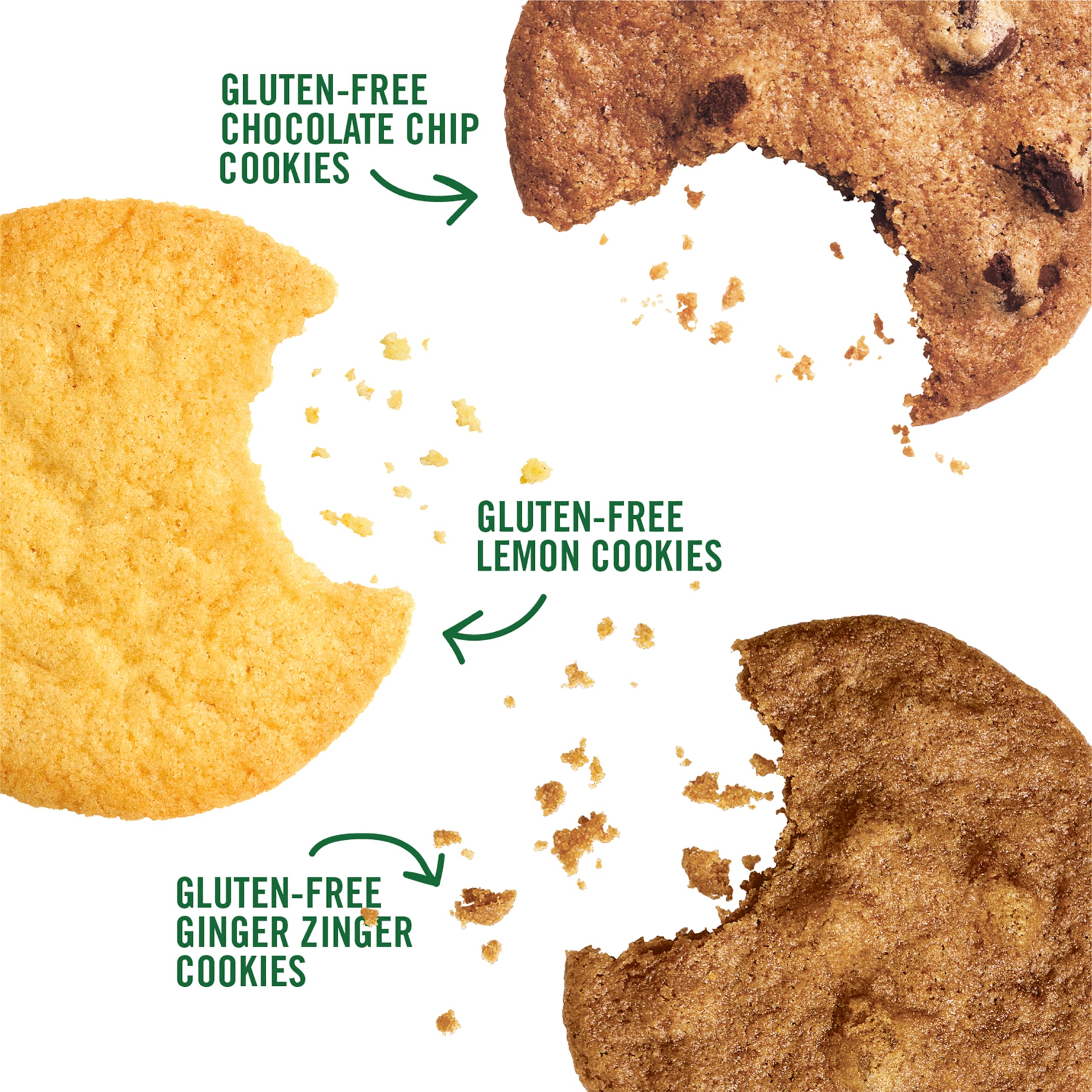 Tate's Bake Shop gluten free cookies on a tray ready to share
