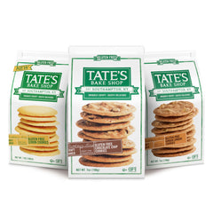 Tate's Bake Shop gluten-free lemon cookies on a tray, ideal for celebrations.