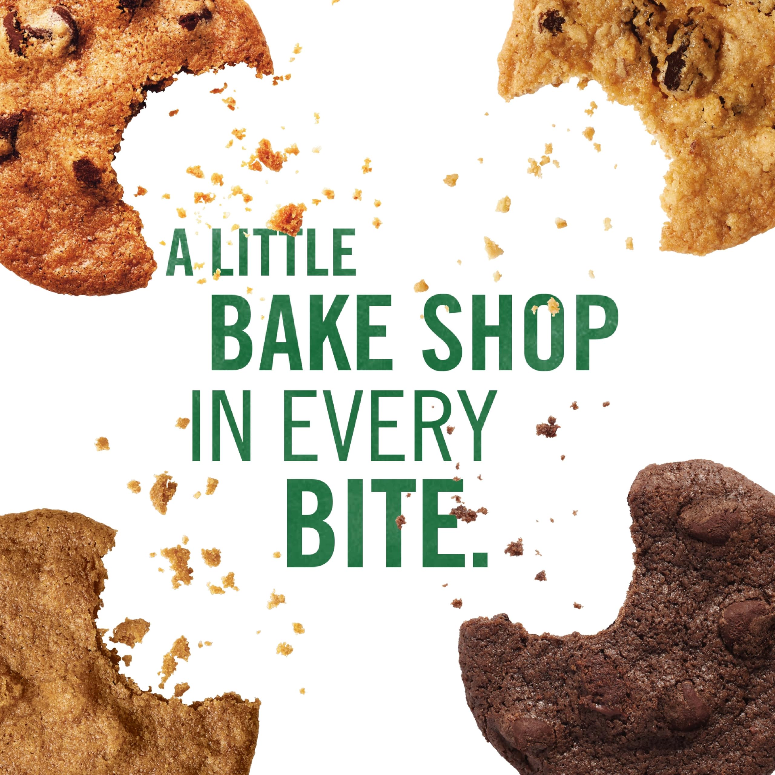 Tate's Bake Shop gluten free double chocolate chip closeup reveals rich chips