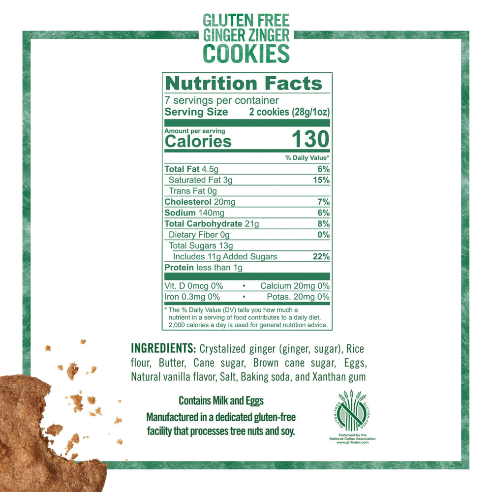 Tate's gluten free Ginger Zinger cookies display multiple bags for bulk party snacks
