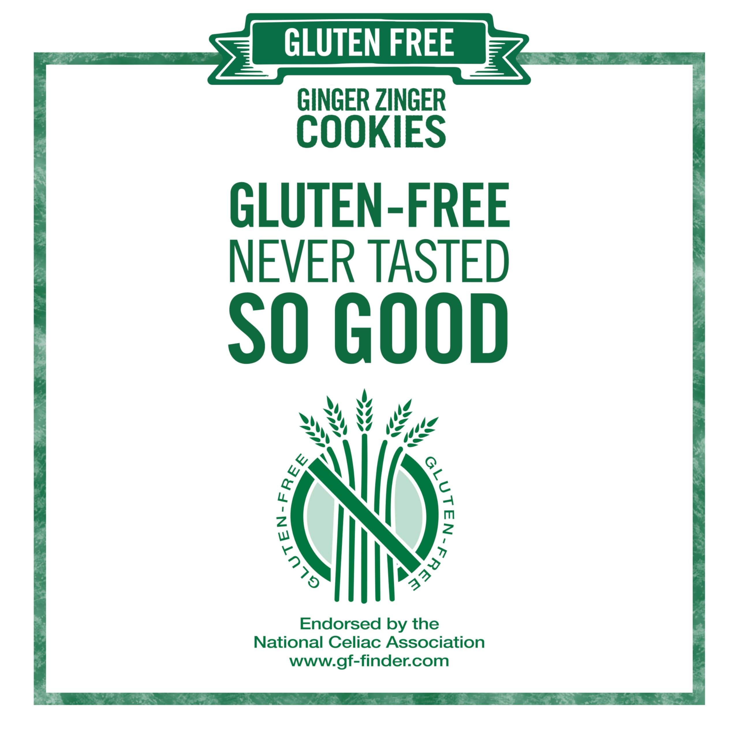 Tate's Bake Shop Gluten Free Ginger Zinger cookies reveal thin, crispy texture