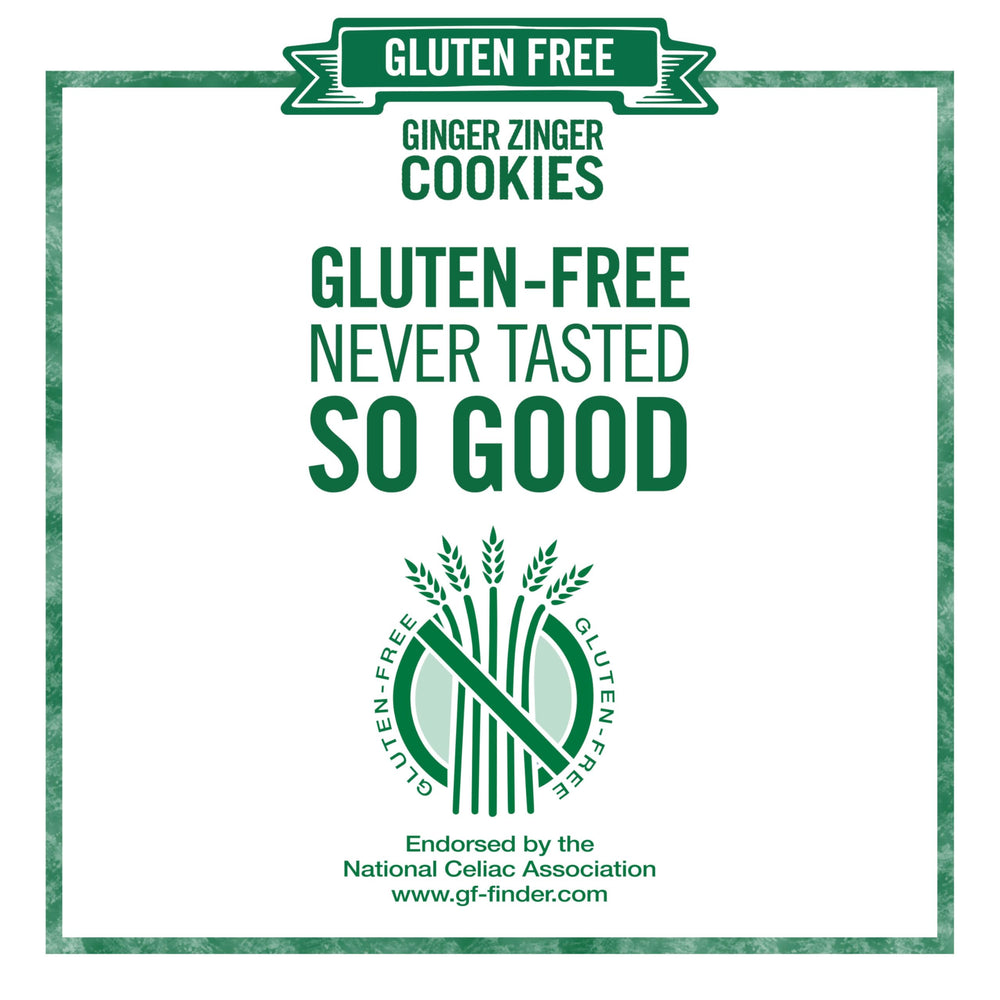 Tate's Bake Shop Gluten Free Ginger Zinger cookies reveal thin, crispy texture