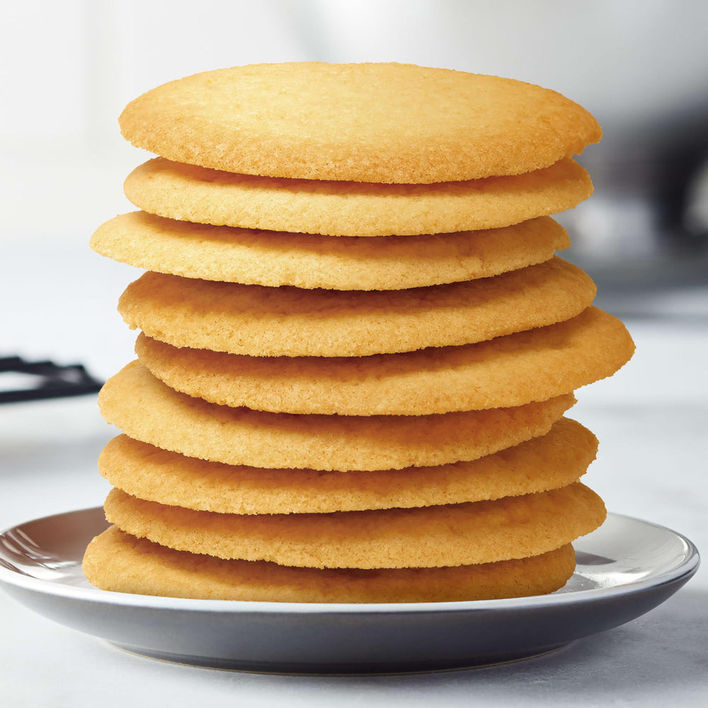 Tate's Bake Shop lemon cookies with kosher certification visible.