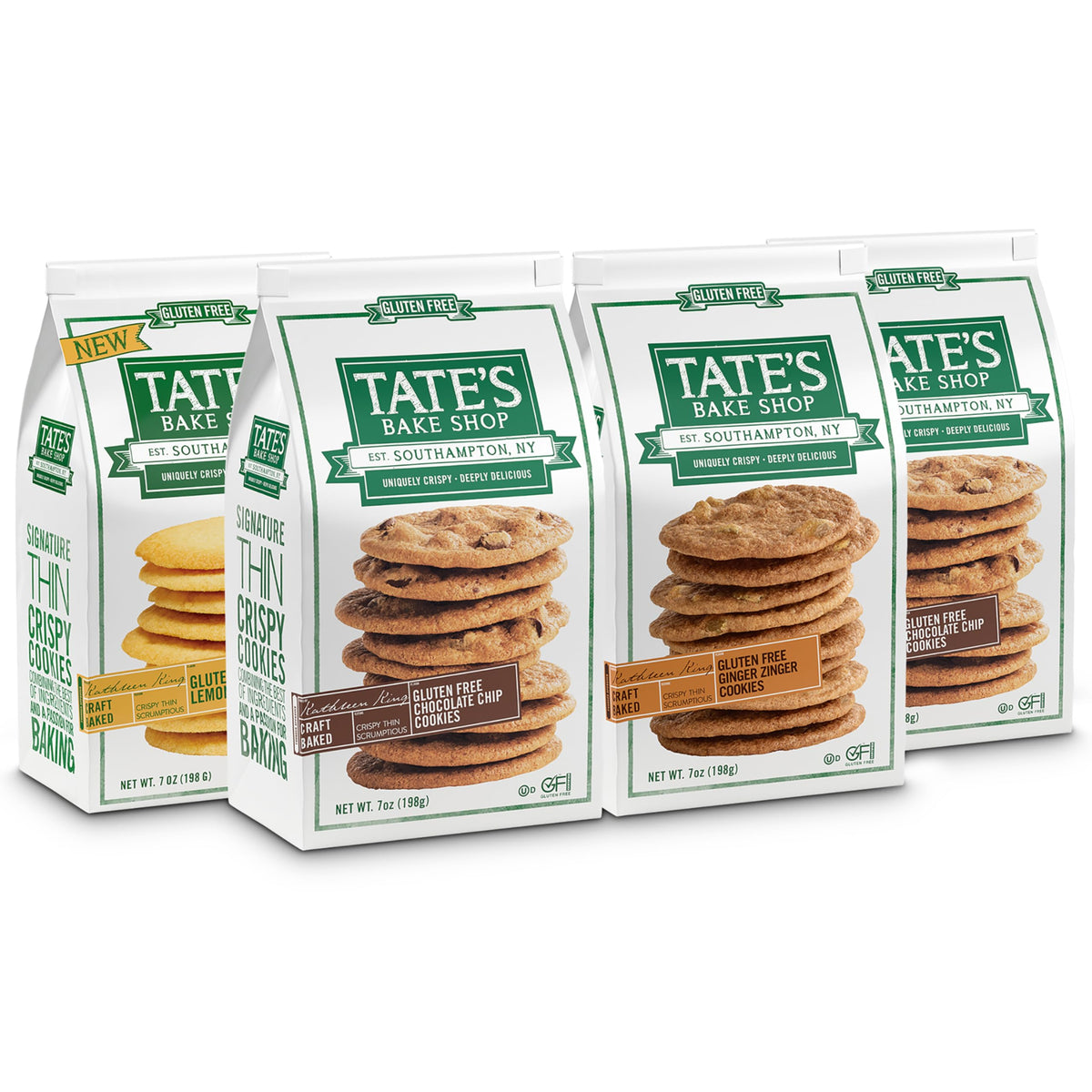 Tate's Bake Shop gluten free lemon cookies variety pack arranged for a gluten-free party tray