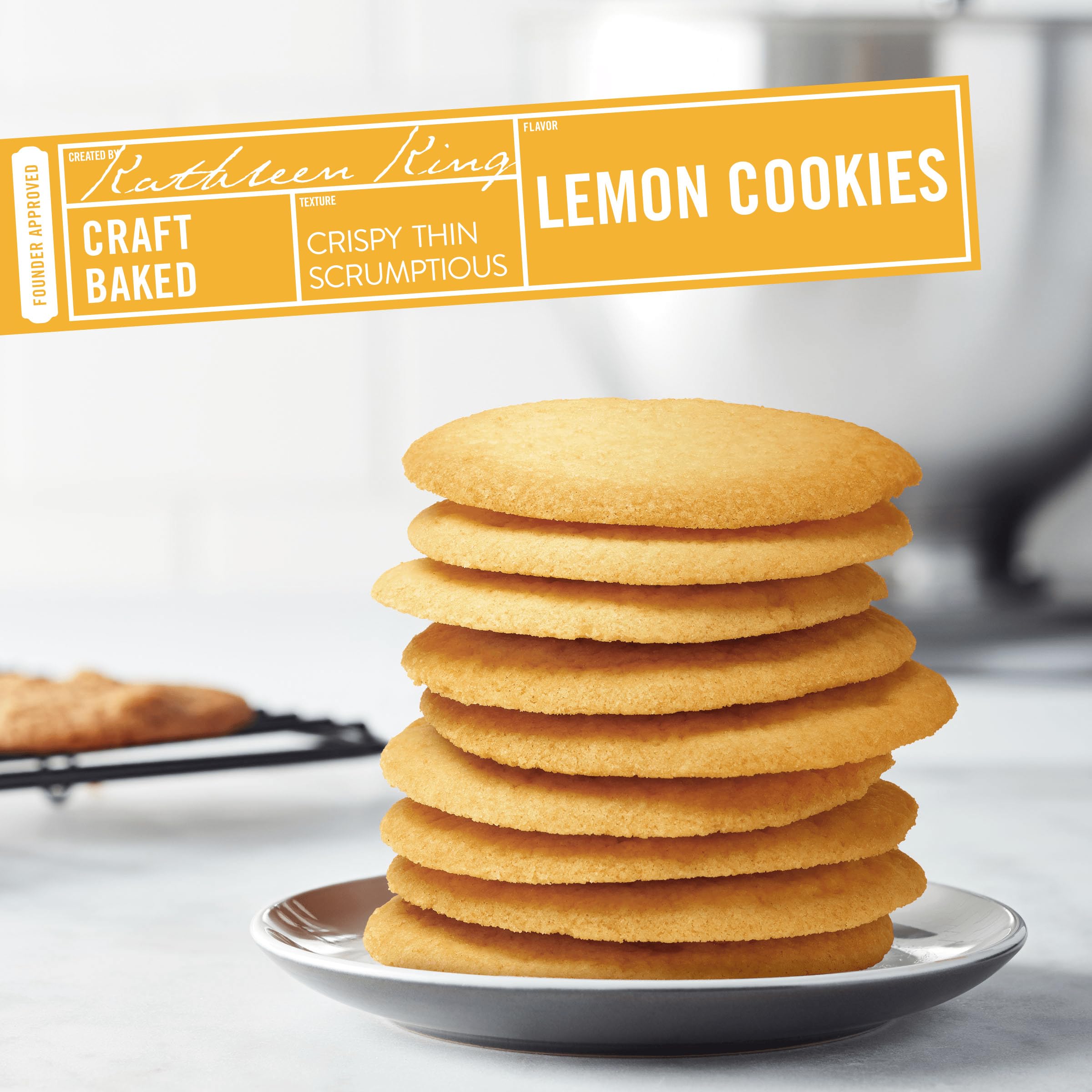 Resealable Tate's Lemon Cookies bag keeps cookies fresh between snacks