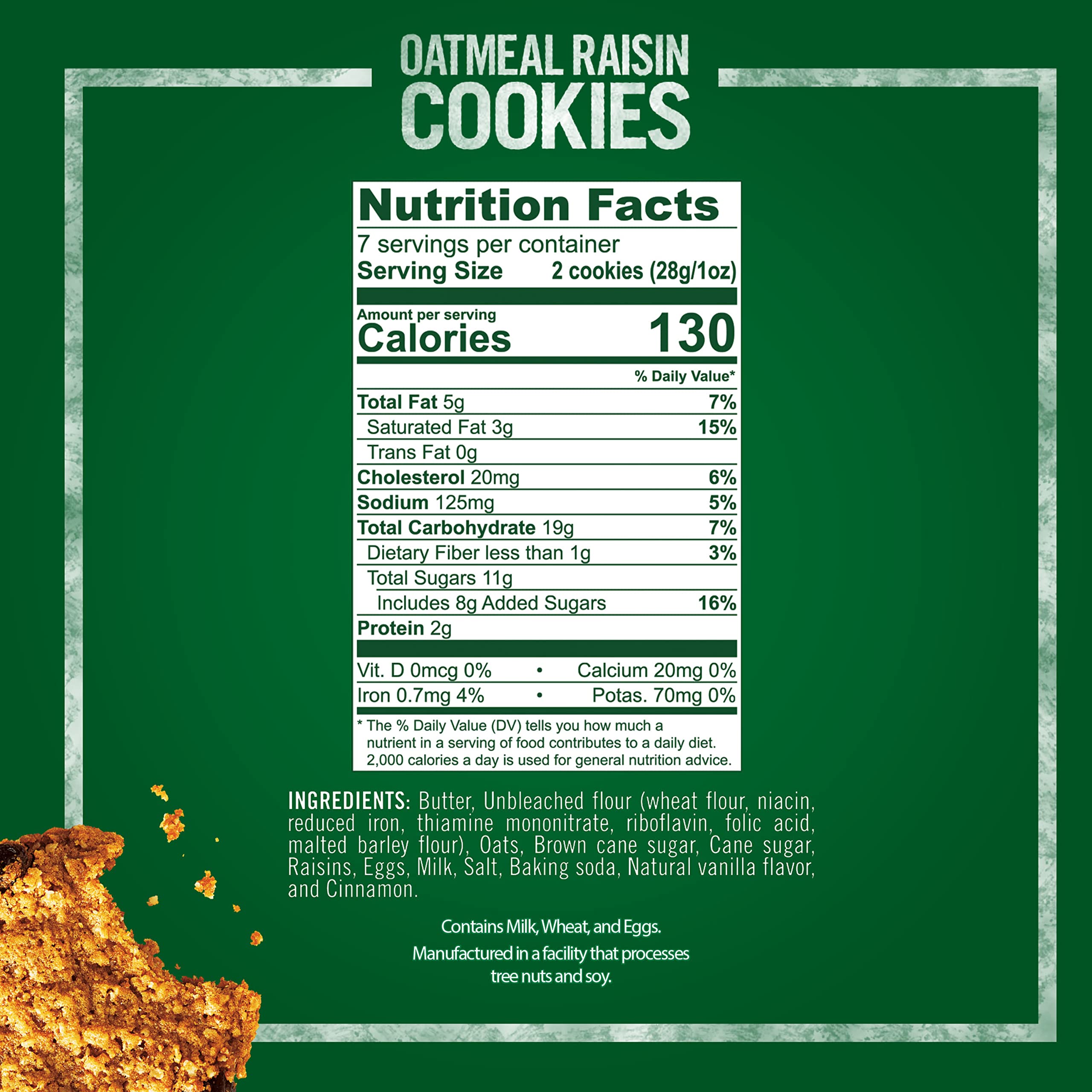 Tate's Oatmeal Raisin Cookies four-pack bulk package for easy party trays