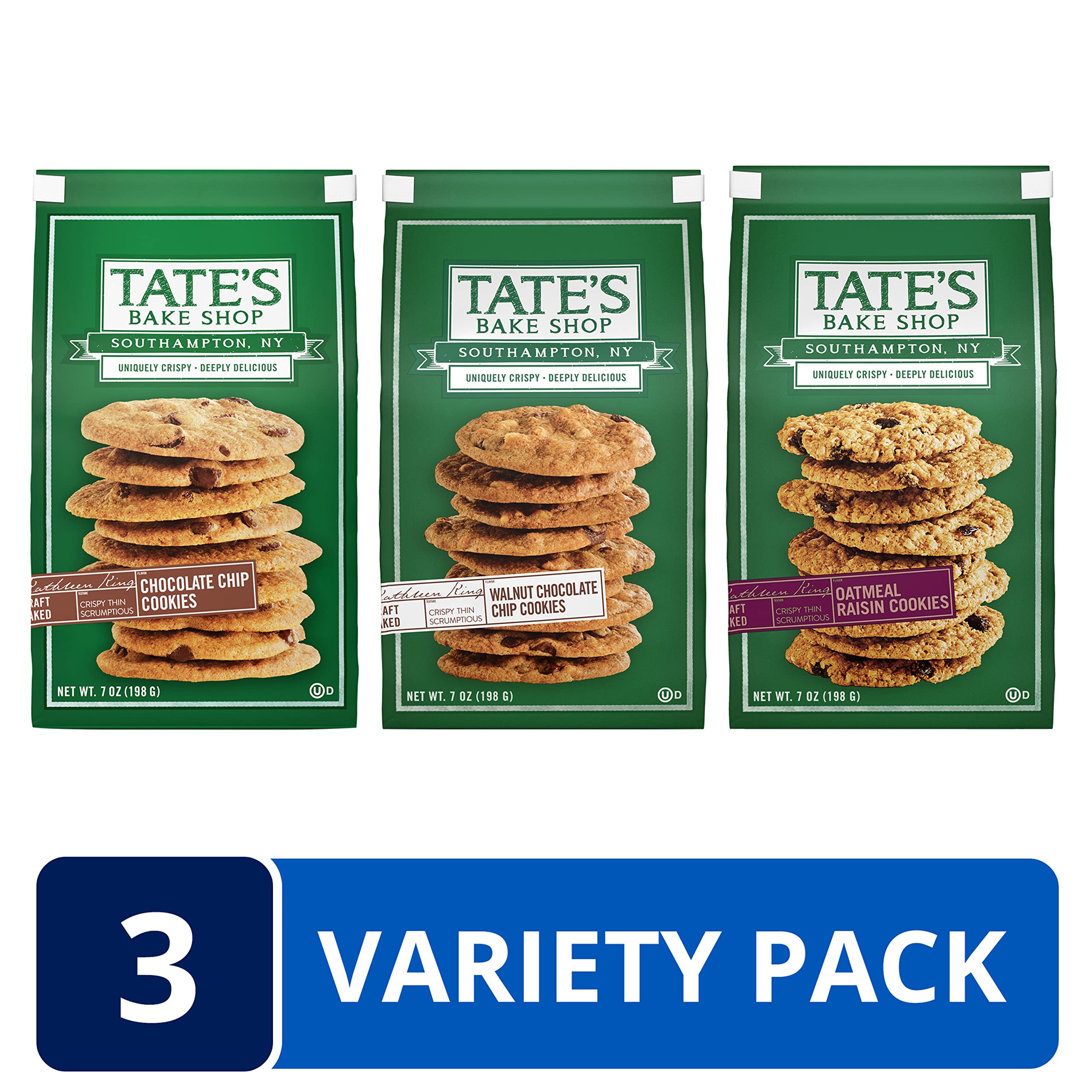 Tate's Bake Shop Variety Pack plates setup, ideal for entertaining guests with cookies