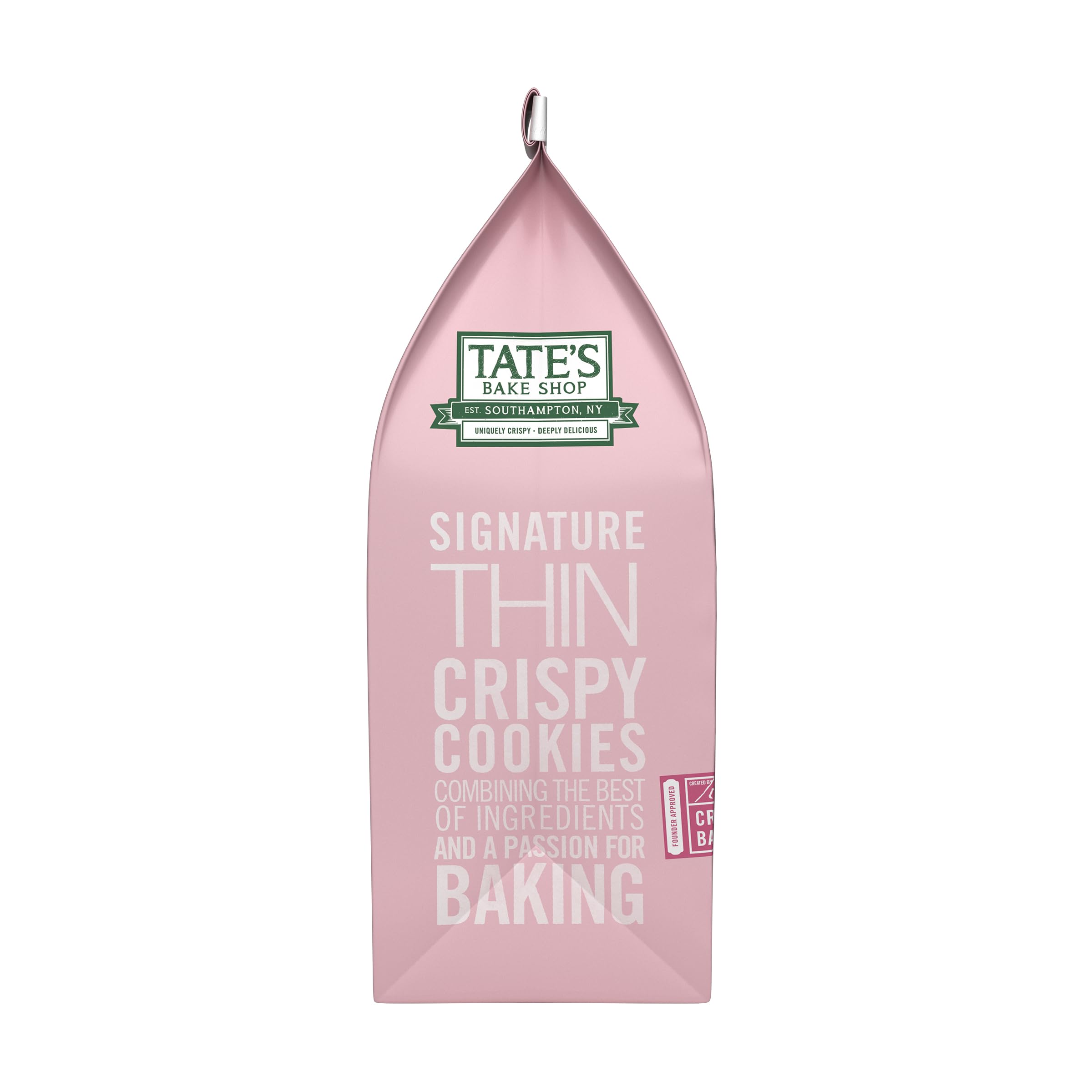 Tate's White Chocolate Raspberry Cookies appear in a gift-ready box.
