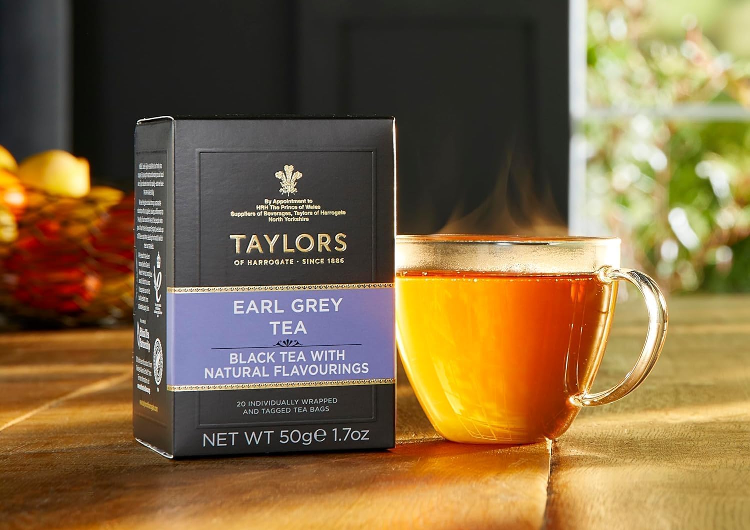 Taylors of Harrogate Earl Grey brews in 4–5 minutes for a satisfying cup