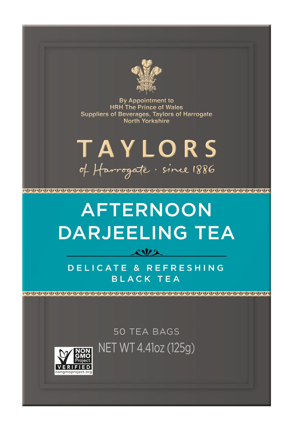 Taylors of Harrogate Afternoon Darjeeling glass shot shows refined, wine-like flavor.