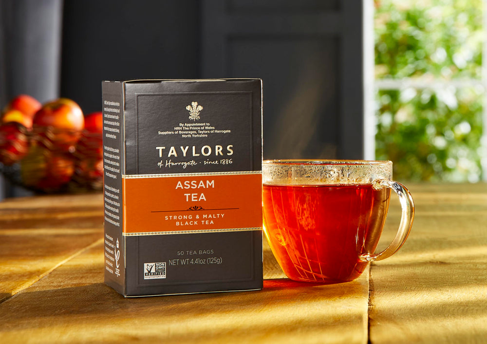Taylors Assam tea served hot or iced for any time of day
