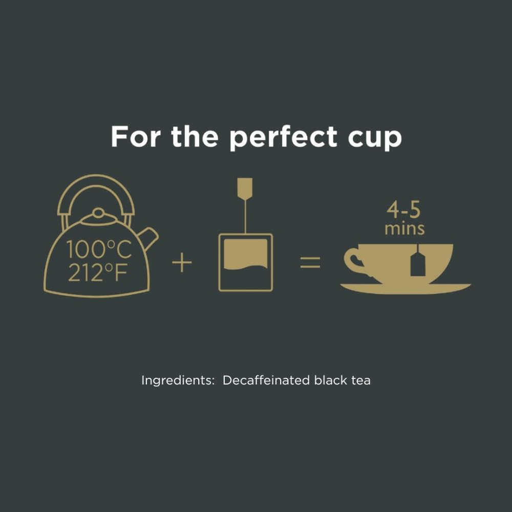 Gift-ready Taylors of Harrogate Decaffeinated Breakfast Tea box.