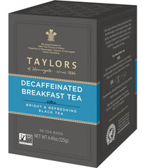 Taylors of Harrogate decaffeinated breakfast pillow bags ready to brew.