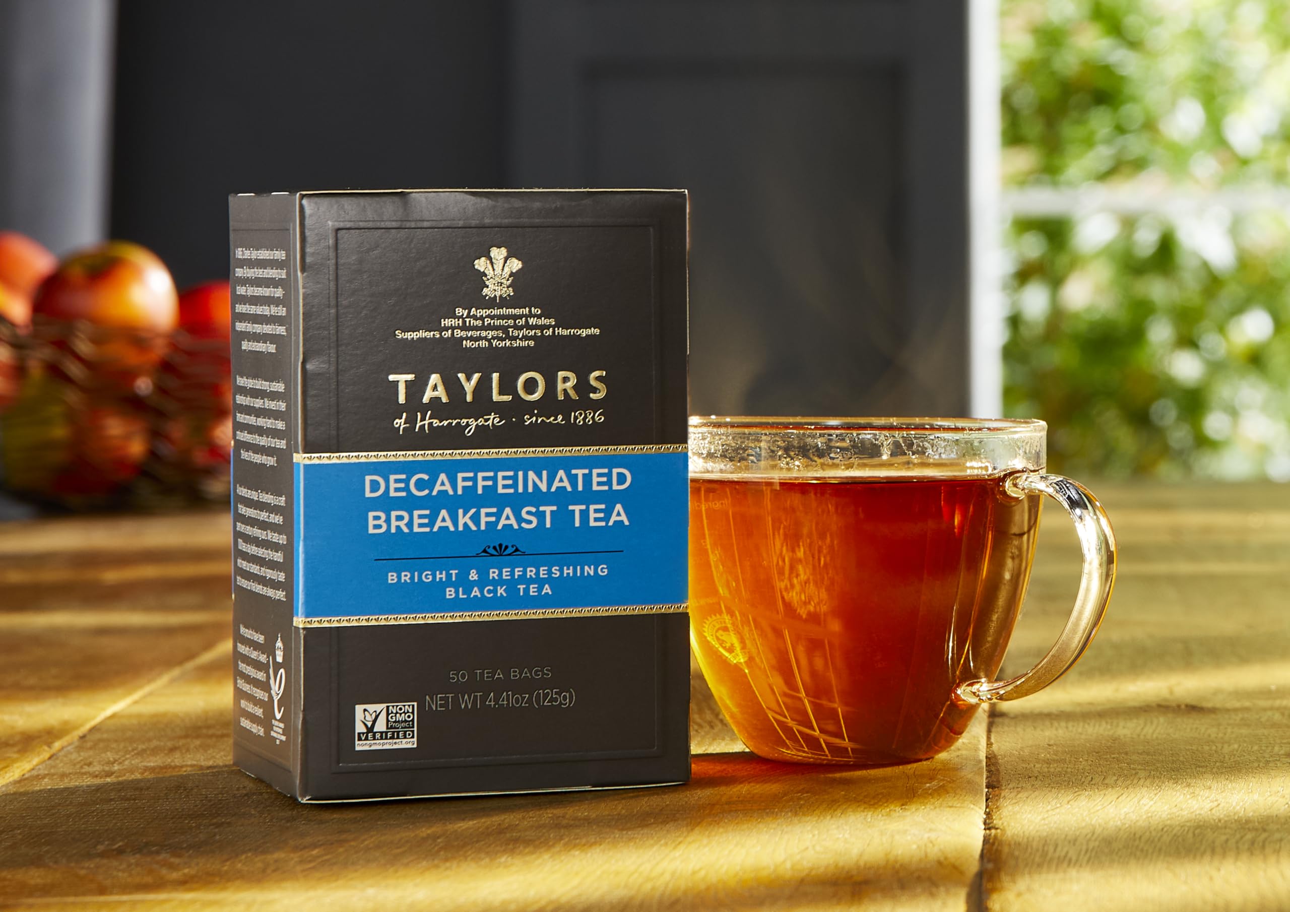Steeping Taylors tea hot or iced for refreshing moments.