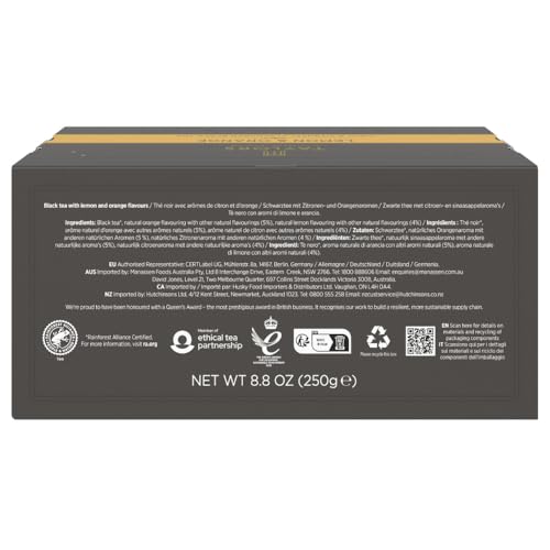 Individually wrapped tea bags preserve aroma for on-the-go brewing.