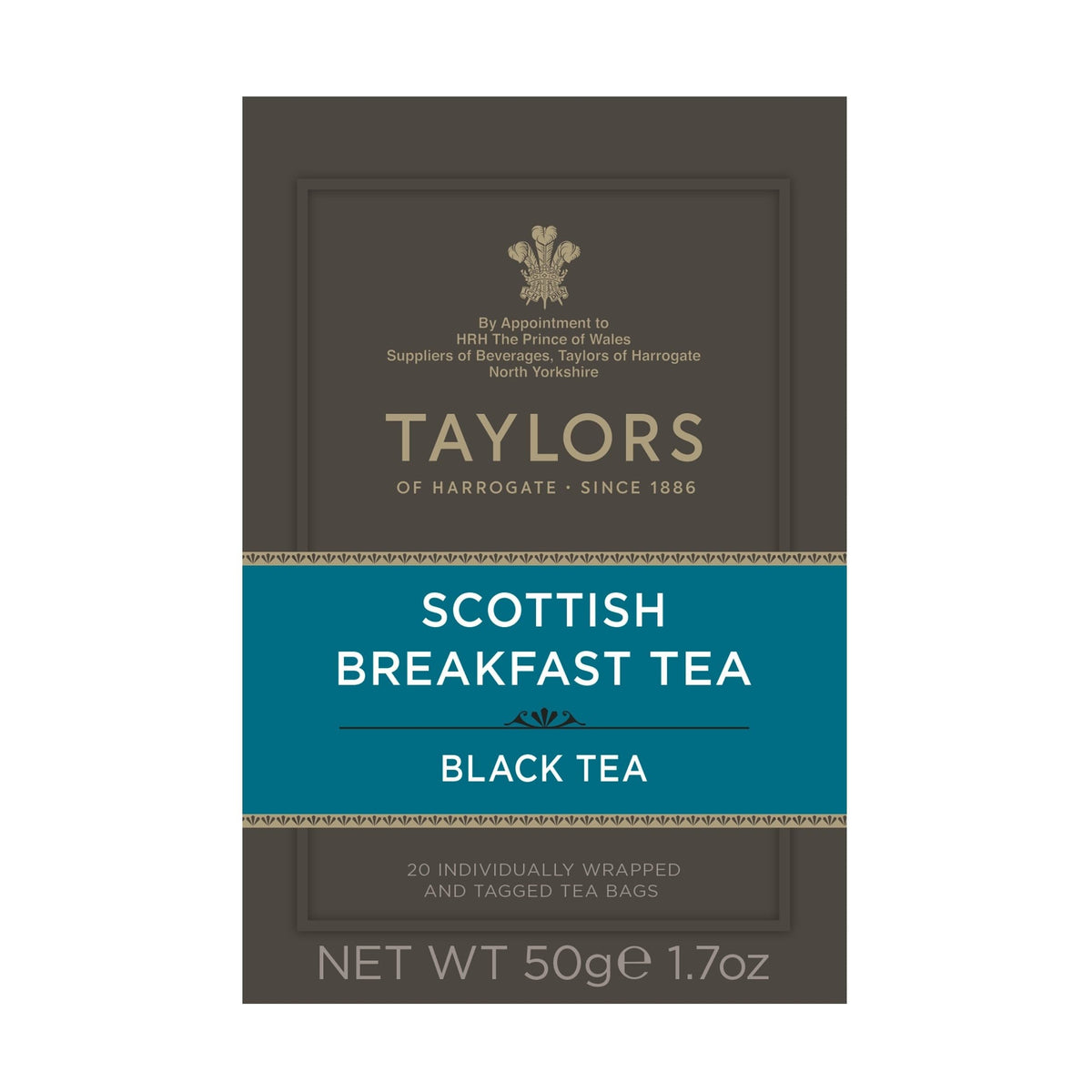 Taylors of Harrogate Scottish Breakfast tea bags for a bold morning cup