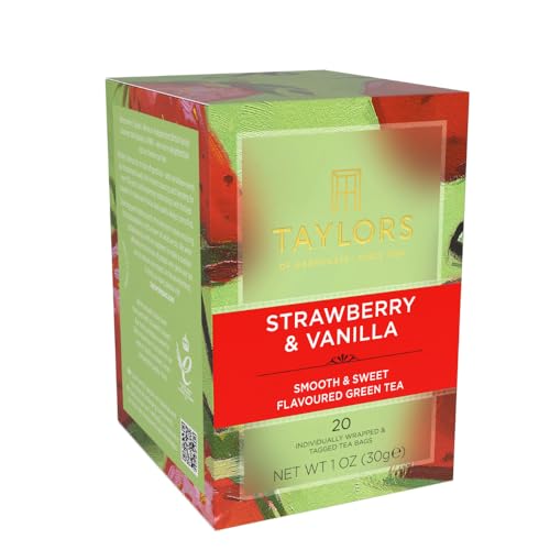 Taylors of Harrogate packaging of 20 individually wrapped tea bags for easy storage.