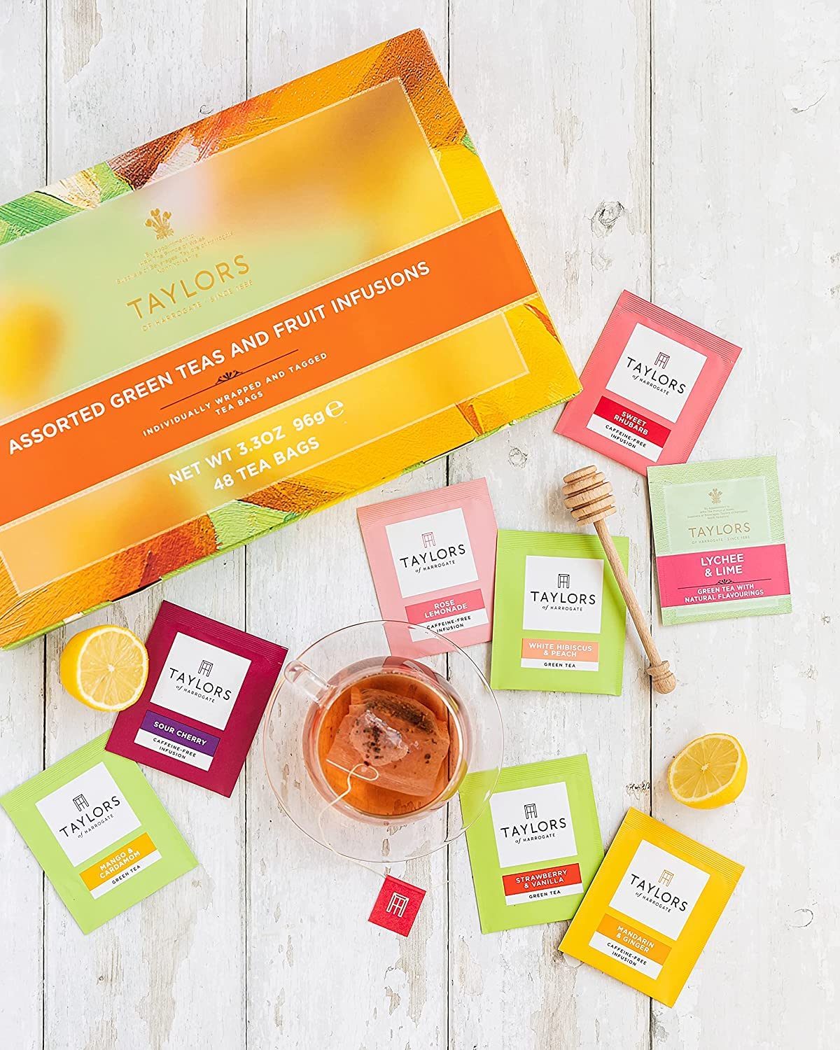 Taylors of Harrogate Sweet Rhubarb green tea aroma and flavor.