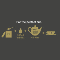 Brewing Taylors Lapsang Souchong loose leaf tea in a cup