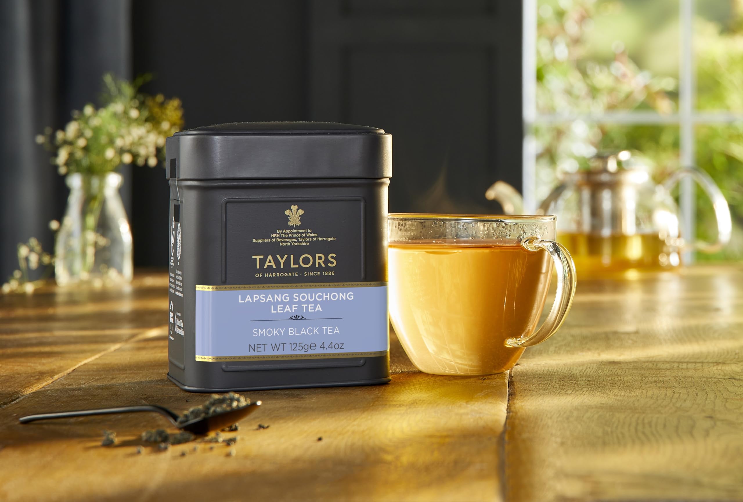 Lapsang Souchong from Taylors, smoked over wood fires for bold flavor