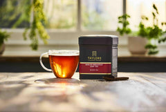 Taylors of Harrogate English Breakfast brewed cup with rich malty aroma.