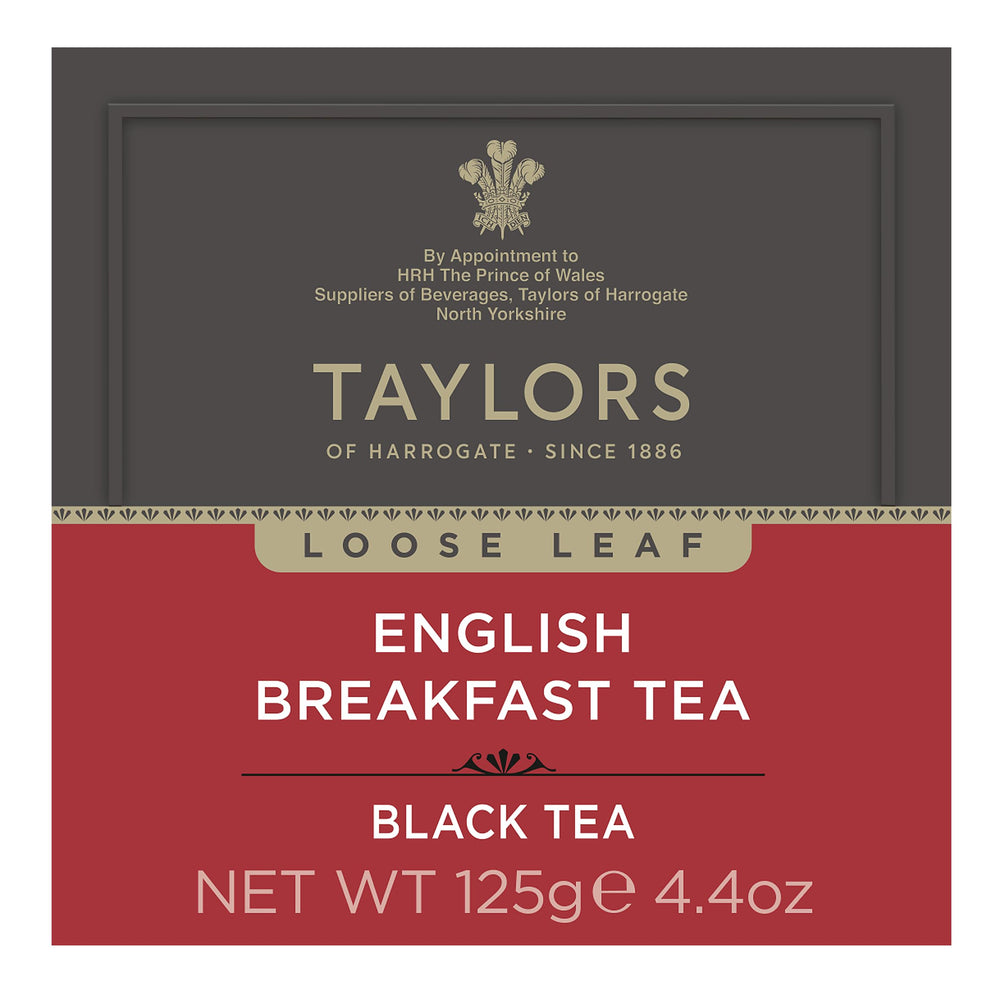 Taylors of Harrogate English Breakfast cup with steam illustrating a bright, inviting brew.