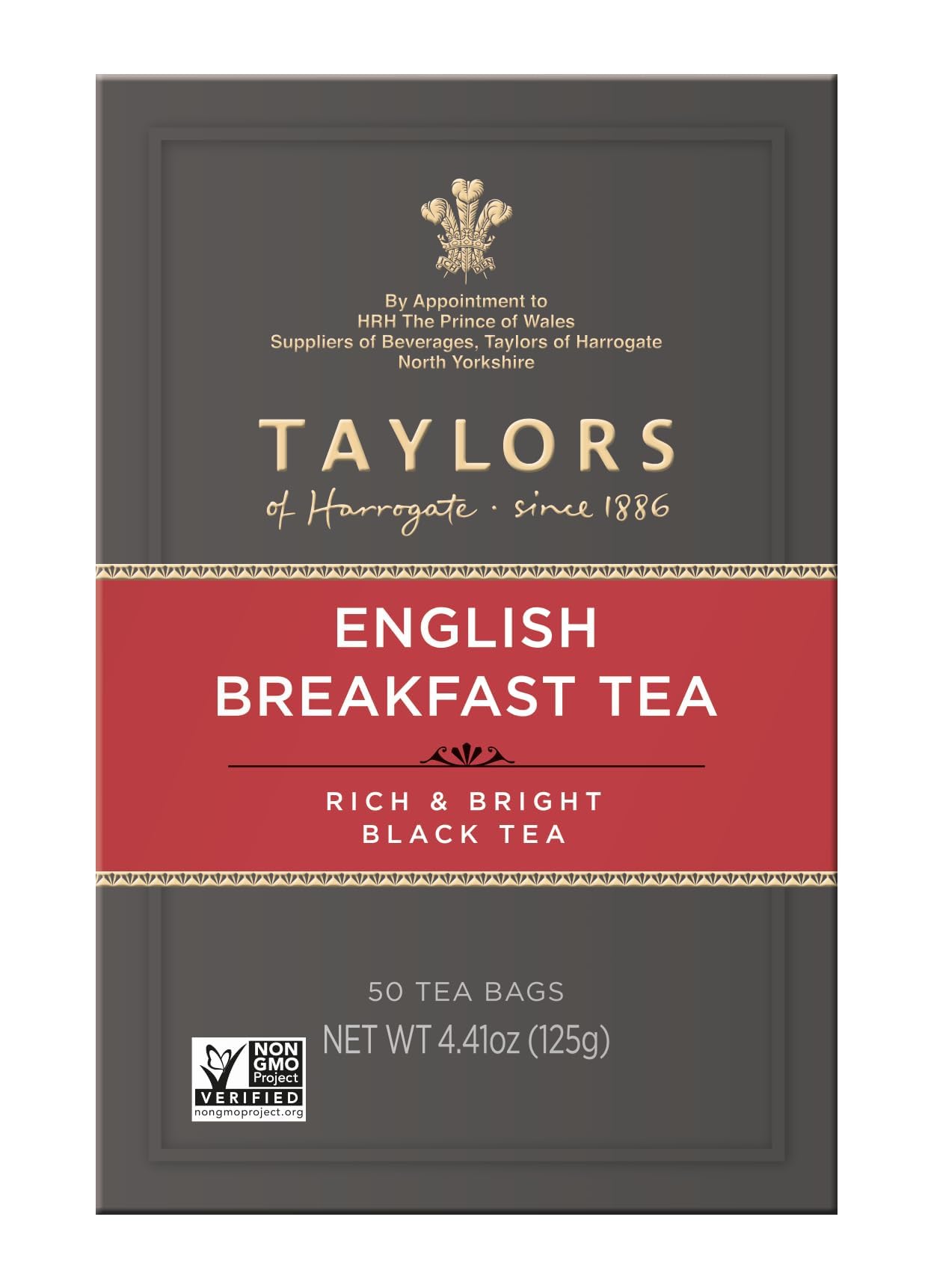 Taylors of Harrogate English Breakfast steeping cup releasing a bold aroma.