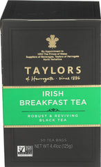 Taylors of Harrogate Irish Breakfast tea bags pack ready for use, bold morning ritual