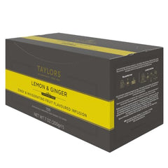 Taylors of Harrogate Lemon Ginger tea cup steeping ready for a comforting hot or iced brew.