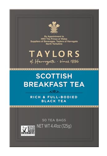 Taylors of Harrogate Scottish Breakfast cup shows a rich, malty aroma