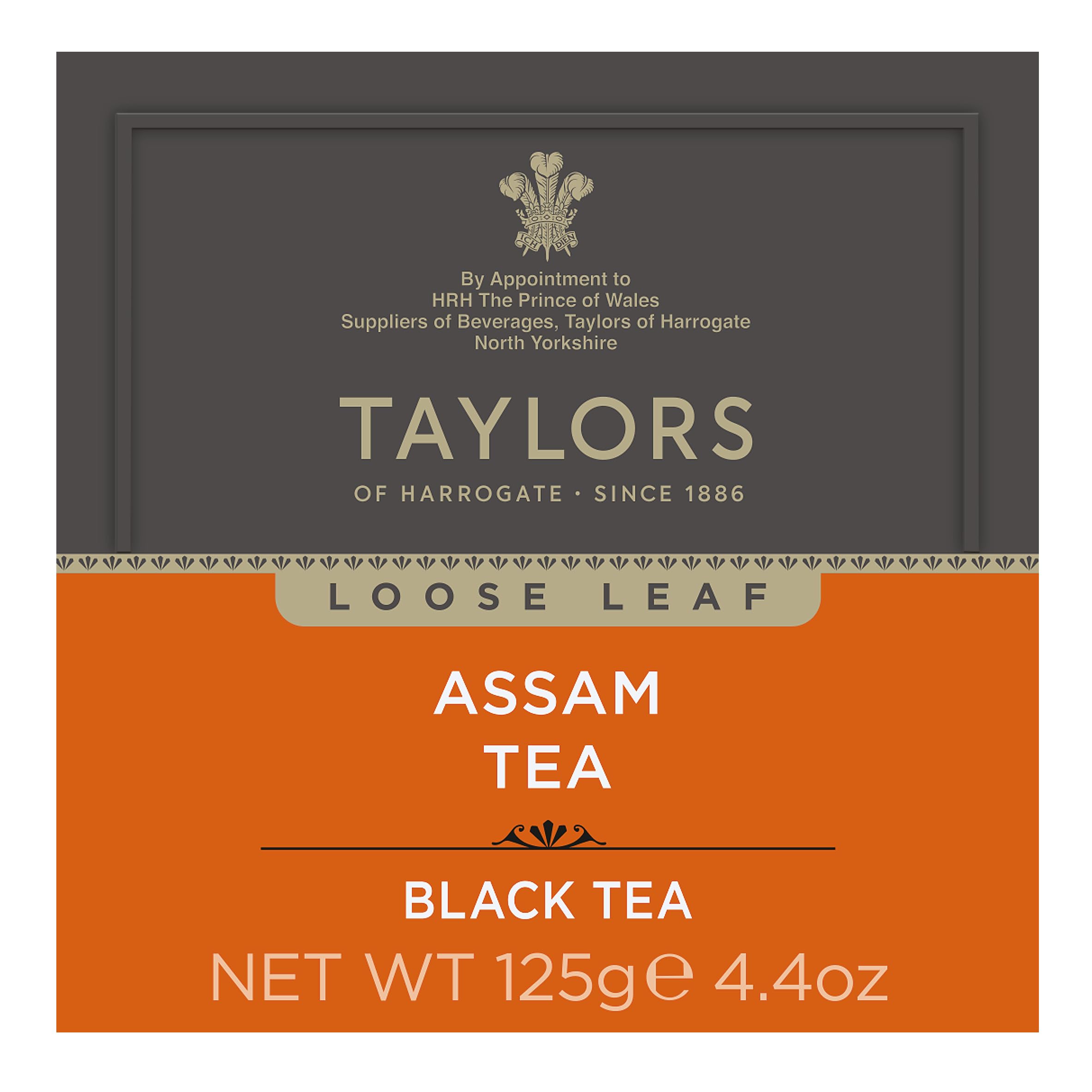 Taylors of Harrogate Assam Cup close-up, rich malty aroma for mornings.