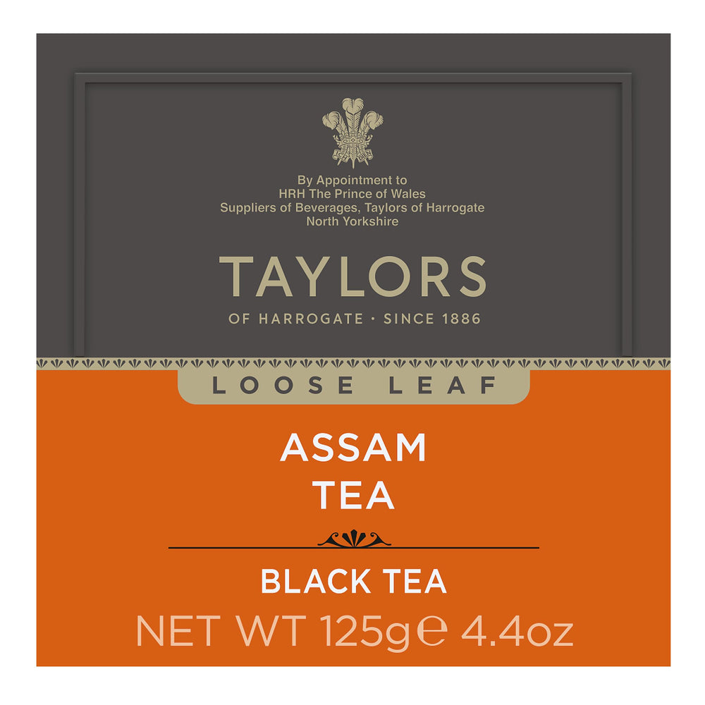Taylors of Harrogate Assam Cup close-up, rich malty aroma for mornings.