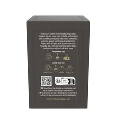 Taylors of Harrogate tea bag infusing water for rich flavor.