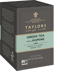 Taylors of Harrogate tea cup setup showcasing jasmine aroma for a soothing sip.