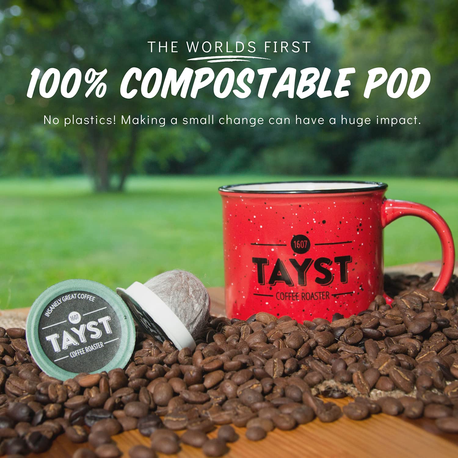 Tayst brewed coffee in a steaming cup ready to savor.