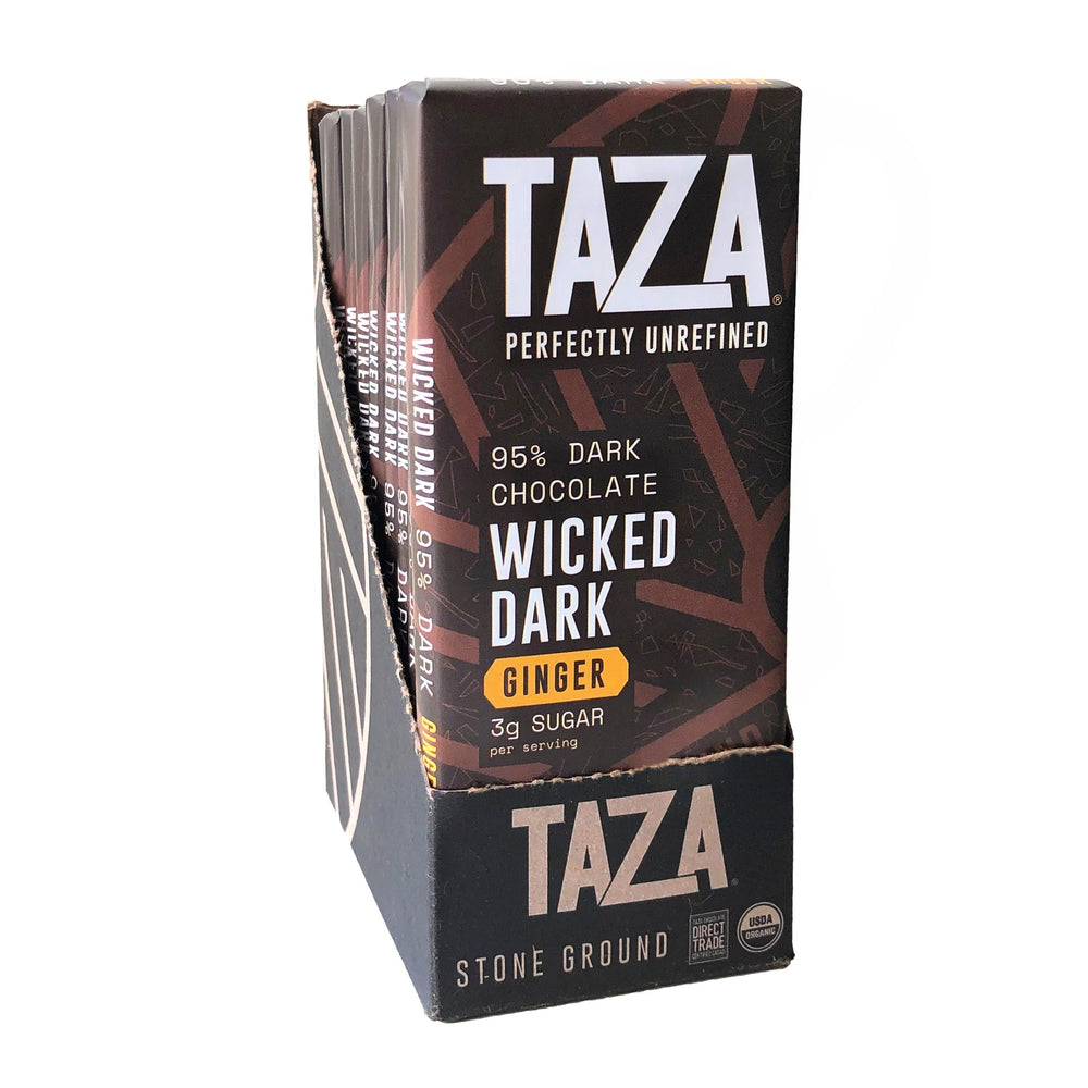 Taza Amaze Bar Ginger Pack, bold 95% cacao for a refined palate.