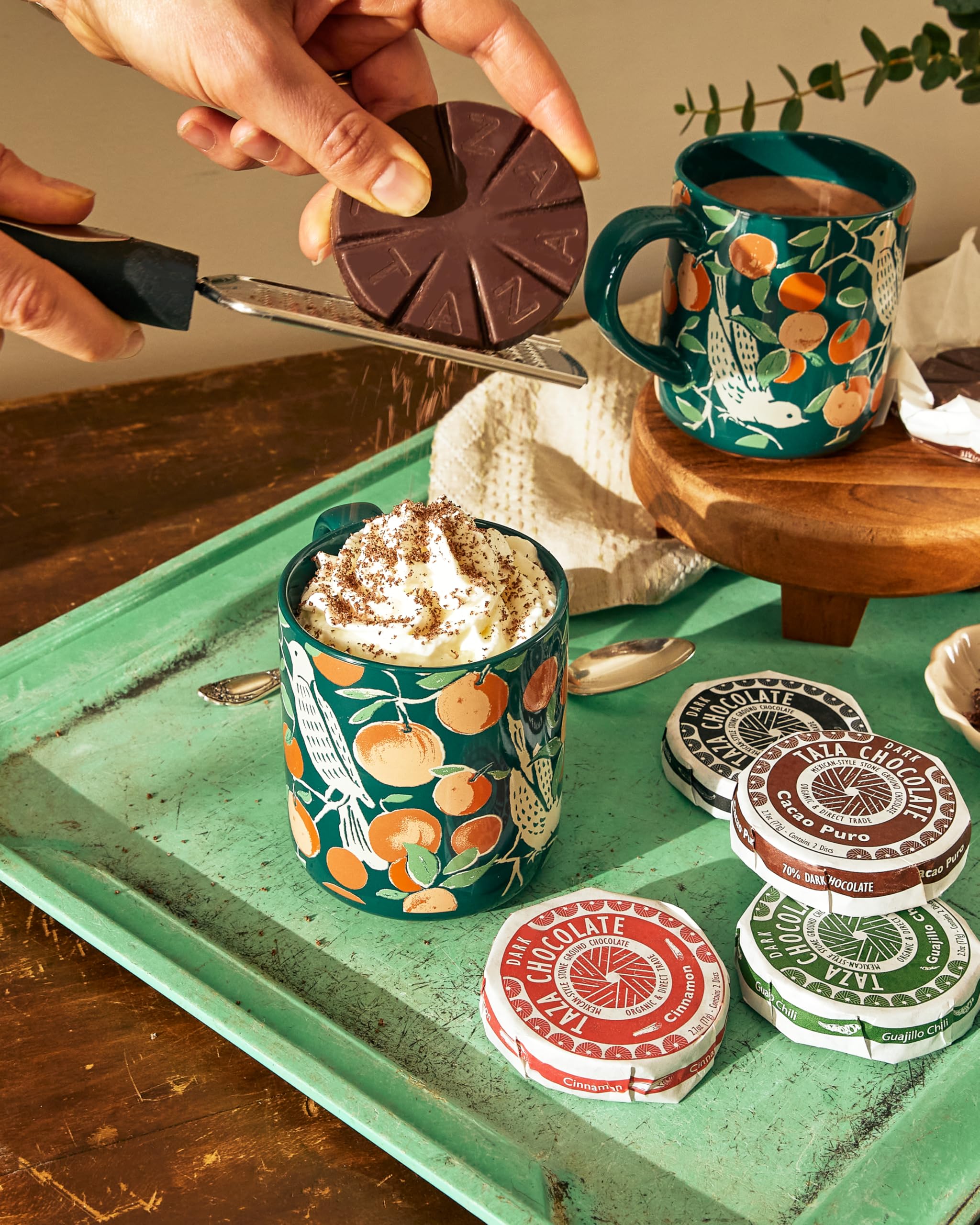Taza Chocolate Mexicano variety pack, explore diverse flavors from guajillo to vanilla.