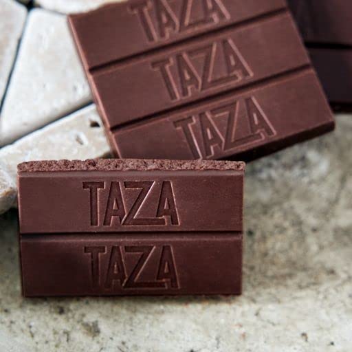 Taza Chocolate Organic Amaze Bar label emphasizes organic, direct-trade ingredients