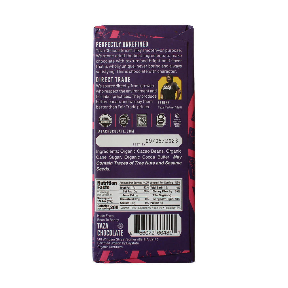 USDA Organic certified chocolate with natural ingredients
